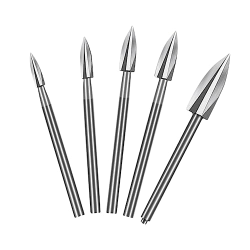 Holibanna 1 Satz Gravierbohrer Schnitzwerkzeuge Holzbearbeitung Schnitzel-kit Bausatz Drill -kit Gravurwerkzeug Steinbohrer Für Holzbearbeitungs-bits Bohrhammer Weißer Stahl Silber 5 Stück von Holibanna