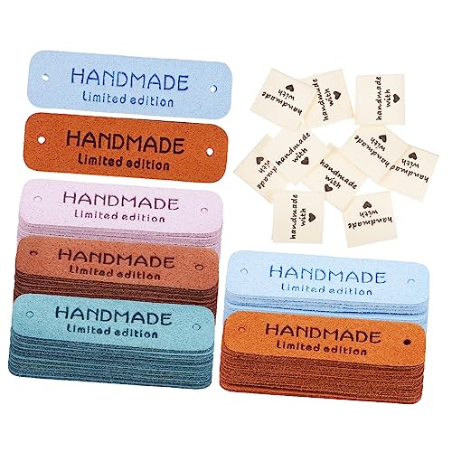 Holibanna 1 Satz Handmade Etiketten Teilig Geprägte Nählabels Für Diy Kleidung Taschen Hüte Und Mehr Farben Bastelprojekte 60 Stück von Holibanna
