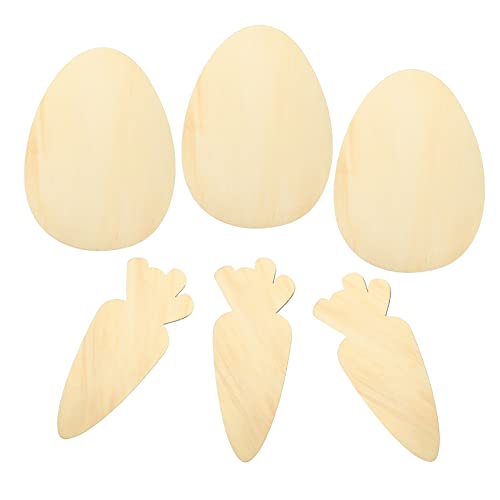 Holibanna 1 Satz Hölzerne Ostereistkarotten Willkommen Unfertige Eierausschnitte Karottenhandwerk Holz Holibanna 1 Satz Hölzerne Ostereistkarotten Willkommen Unfertige Eierausschnitte Karottenhandwerk Holz von Holibanna