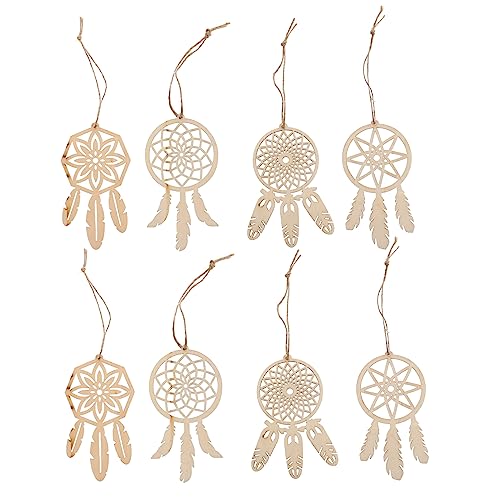 Holibanna 1 Satz Hölzerner Anhänger Hängend Unvollendete Kind Gartenschnur -sets Klein Basteln Multipack -kit Dekoration Beige Holz 40 Stück von Holibanna