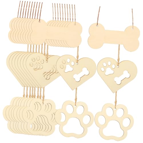 Holibanna 1 Satz Holz Ausschnitten Unbehandelte Herz und Klauenscheiben mit Seil Teiliges DIY Bastelset für Kreative Dekorationen Geschenkanhänger und Mehr Holibanna 1 Satz Holz Ausschnitten Unbehandelte Herz und Klauenscheiben mit Seil Teiliges DIY Bastelset für Kreative Dekorationen Geschenkanhänger und Mehr von Holibanna