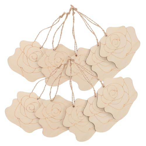 Holibanna 1 Satz Holzblumen Teiliges für Diy Bastelprojekte Unbehandelte Holzblumen für Handmalerei und Kunsthandwerk Leicht Robust und Kinderaktivitäten von Holibanna