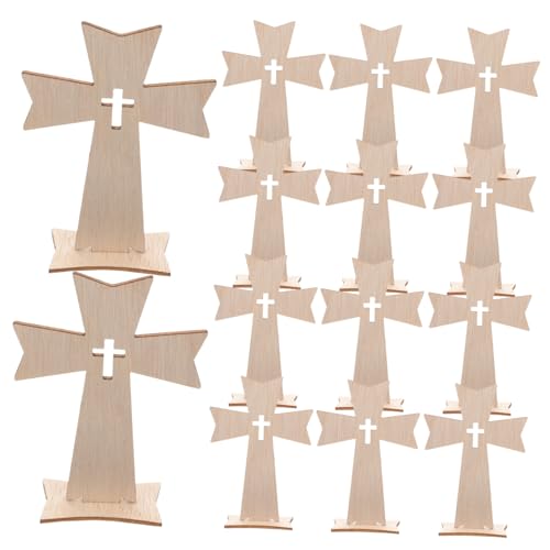 Holibanna 1 Satz Holzkreuzhandwerk Mini Ornament Für Handwerk Mittelstücke Für Kreuztische Kreuzperle Leerzeichen Unfertiges Holz Wohnkultur Holzkreuze Zum Handwerk Kreuzdekor Khaki 30 Stück von Holibanna