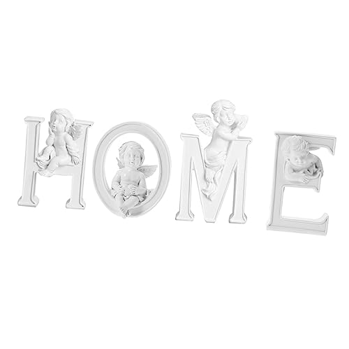 Holibanna 1 Satz Home Alphabet Ornament Set Kreative Tischdeko aus Hochwertigem Resin Einzigartiges Design mit Engelmotiven für Stilvolle Wohnräume Teiliges Set für von Holibanna