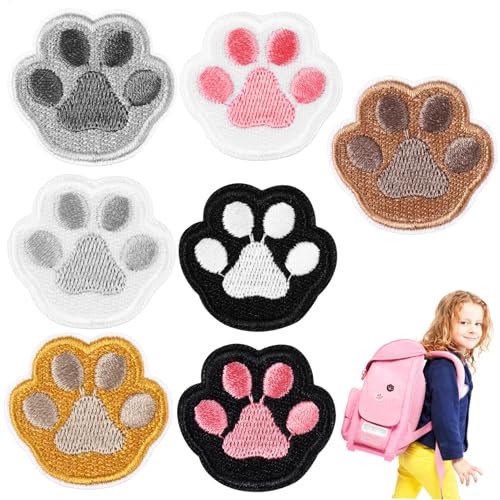 Holibanna 1 Satz Hundepfoten Patch Selbstklebende Flicken Für Kleidung Stichworte Patches Nähen Hund Tuch Hüte Farbig Pfotenabdrücke Zum Aufbügeln Pfotendrucksticke Patches Polyester 7 Stück von Holibanna