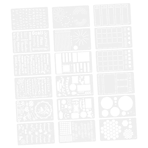 Holibanna 1 Satz Journal Schablonen Teiliges Malvorlagen für Notizbücher Wiederverwendbare Stencils für Diy Tagebücher Scrapbooking und Kreative Projekte von Holibanna