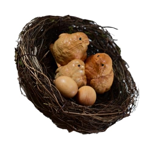 Holibanna 1 Satz Kreatives Hühner Und Vogelnest-Ornament Aus Holz Realistische Aus Holz Geschnitzte Kükenfigur Osterdeko Für Zuhause Handgeschnitzte Vögel Holzhahn Holibanna 1 Satz Kreatives Hühner Und Vogelnest-Ornament Aus Holz Realistische Aus Holz Geschnitzte Kükenfigur Osterdeko Für Zuhause Handgeschnitzte Vögel Holzhahn von Holibanna