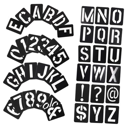 Holibanna 1 Satz Schablonen Teiliges Alphabet Zahlenschablonen für Diy Wandmalerei Möbelgestaltung und Projekte Wiederverwendbar Geruchsneutral Langlebig von Holibanna
