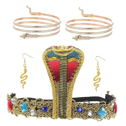 Holibanna 1 Satz Schlangen-stirnband-armband Halskette Männer Haarband Mit Medusa-schlangenmuster Männer Halskette Schlangenarmband Armband Aus Schwarzem Obsidian Kostüm Polyester-metall Holibanna 1 Satz Schlangen-stirnband-armband Halskette Männer Haarband Mit Medusa-schlangenmuster Männer Halskette Schlangenarmband Armband Aus Schwarzem Obsidian Kostüm Polyester-metall von Holibanna