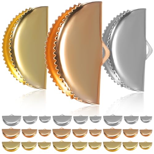 Holibanna 1 Satz Schmuckhalter Schnur Endet Hängend Schließe Endkappen Klemmverschluss Bändchen Kräuseln Verschluss Für Die Schmuckherstellung Bandklemmen Legierung 60 Stück von Holibanna