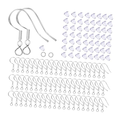 Holibanna 1 Satz Silber Beschichtete Ohrhaken Teile für Diy Ohrringe Handgefertigte Schmuckaccessoires und Kreative Bastelprojekte von Holibanna