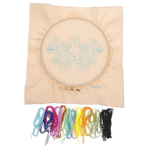 Holibanna 1 Satz Stickerei Set für Anfänger Diy Kit mit Blumenmuster Stickrahmen und Anleitung für Eltern Projekte und Wohnraumdekoration von Holibanna