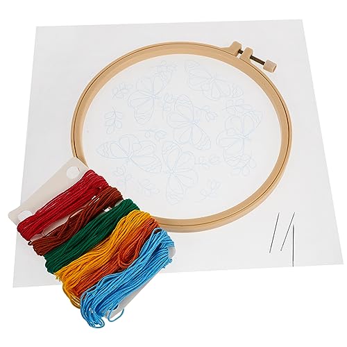 Holibanna 1 Satz Stickset für Anfänger Komplettes für Dekorative Stickerei für Diy Projekte Geeignet für Erwachsene und Farbfäden und Anleitung für Kreative Handarbeit von Holibanna