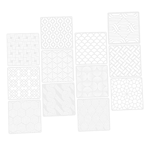 Holibanna 1 Satz Teiliges Geometrischer Schablonen Für Diy Wandmalerei Wiederverwendbare Kunstvorlagen Hochwertigem Für Projekte Und Waschbar 12 Stück von Holibanna