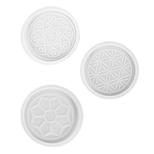 Holibanna 1 Satz Teiliges Silikon Untersetzer Gießform Diy Coaster Mould Für Epoxidharz Kreative Silikonformen Für Handwerksprojekte Und Bastelarbeiten 3 Stück von Holibanna