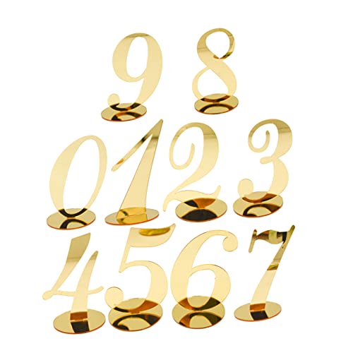 Holibanna 1 Satz Teiliges Tischnummern Für Hochzeiten Dekoration Für Geburtstag Partys Wiederverwendbar Und Leicht Zu Reinigen 10 Stück Holibanna 1 Satz Teiliges Tischnummern Für Hochzeiten Dekoration Für Geburtstag Partys Wiederverwendbar Und Leicht Zu Reinigen 10 Stück von Holibanna