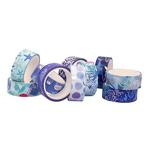 Holibanna 1 Satz Washi Tape Ocean Washi Klebeband Aquarellmuster Für Scrapbooking Diy Basteln Und Dekoration Vielseitig Und Tragbar Für Kreative Projekte 10 Rollen von Holibanna