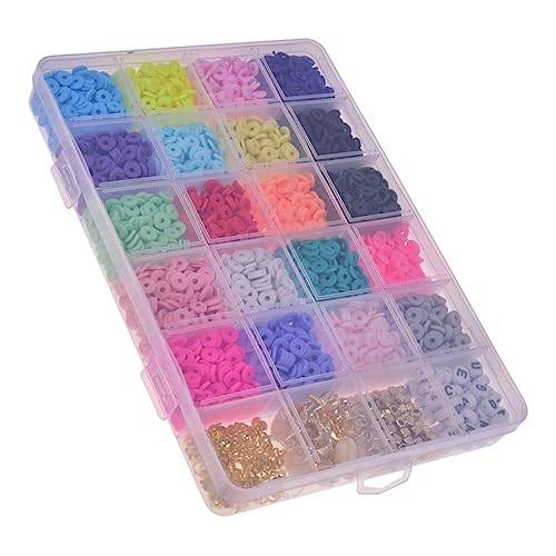 Holibanna 1 Schachtel Bunte DIY Tonperlen für Armbänder und Farben Bastelzubehör für Schmuckherstellung Langlebig und für Kreative Projekte von Holibanna