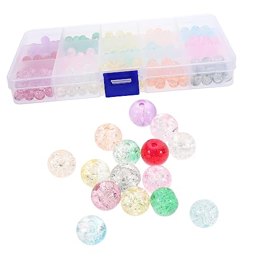 Holibanna 1 Schachtel Bunte Glasperlen Set DIY Schmuckperlen für Armbänder Robuste Runde Bastelperlen für Kreative Projekte für und Bastelideen von Holibanna