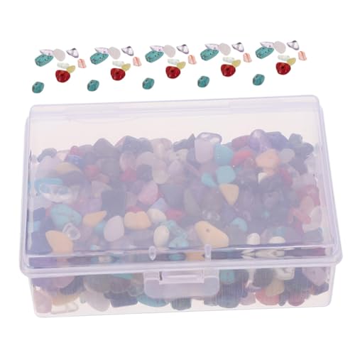 Holibanna 1 Schachtel Naturstein Perlen Unregelmäßige Polierte Trommelsteine für DIY Schmuckherstellung Edelstein Spacer Beads Lose Mineralien für Kristallbaum Basteln und Dekoration von Holibanna