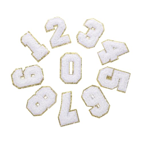 Holibanna 1 Set Digital Patch Bügelflicken Für Kleidung Kleidungsflicken Zum Aufbügeln Zahlen Zahlenflicken Kleine Bügelflicken Zum Aufbügeln Für Kleidung Polyester von Holibanna