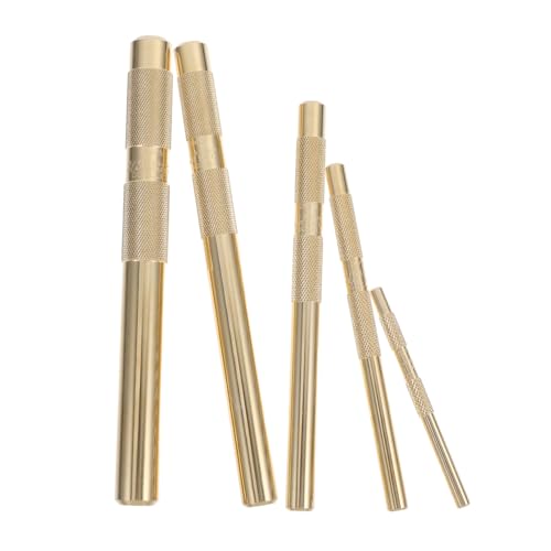 Holibanna 1 Set Messing Stanzwerkzeug Set Locher Lederhandwerk Stanzwerkzeug Rotationswerkzeug Zubehör Stanzwerkzeug Rotationswerkzeug Bits Metall Stanzwerkzeug von Holibanna