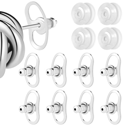 Holibanna 1 Set sichere Ohrring-Verschlüsse für schwere Ohrringe, bequemer Silikon-Kupferheber für hängende Ohren, vielseitige Rückenpolster für Ohrstecker, baumelnde Ohrringe von Holibanna