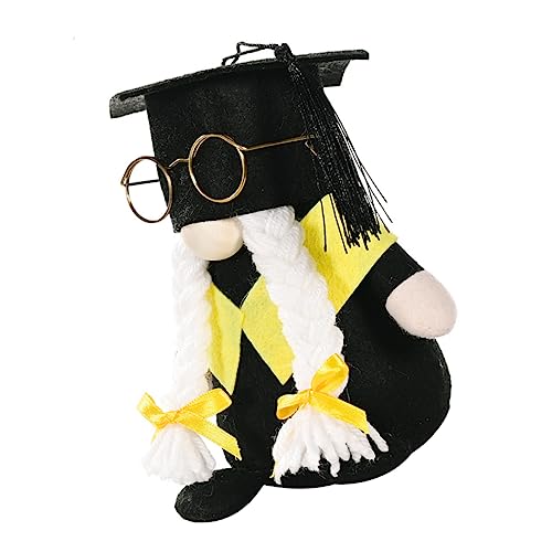 Holibanna 1 Stück GNOME Puppe mit Abschlussmütze und Brille Süßes für Abschlussfeiern Geschenkidee für Klassenkameraden und Freunde aus Strapazierfähigem Gestaltet von Holibanna