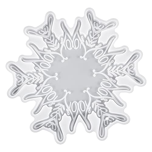 Holibanna 1 Stück Silikonform Schneeflocken Untersetzer Gießform Diy Kristall Epoxidharz Matten für Weihnachtsdekoration und Bastelprojekte von Holibanna
