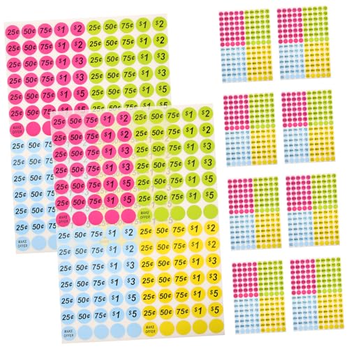 Holibanna 10 Blatt Preisschilder Aufkleber für Supermärkte Einzelhandel Verkaufsmarkierung Selbstklebend Auffällig für Kleine Geschäfte und Verkaufsflächen Holibanna 10 Blatt Preisschilder Aufkleber für Supermärkte Einzelhandel Verkaufsmarkierung Selbstklebend Auffällig für Kleine Geschäfte und Verkaufsflächen von Holibanna