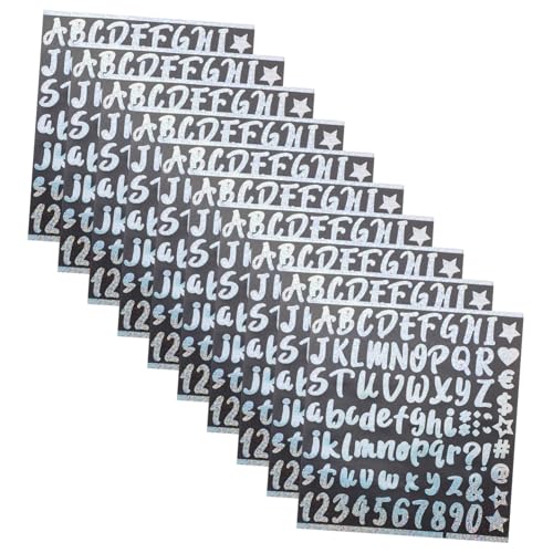 Holibanna 10 Blatt Regenbogen DIY Holografische Zahlen und Buchstaben Aufkleber Selbstklebend für Tassen und Glatte Oberflächen Buntes Alphabet Sticker zum Beschriften und Dekorieren Holibanna 10 Blatt Regenbogen DIY Holografische Zahlen und Buchstaben Aufkleber Selbstklebend für Tassen und Glatte Oberflächen Buntes Alphabet Sticker zum Beschriften und Dekorieren von Holibanna