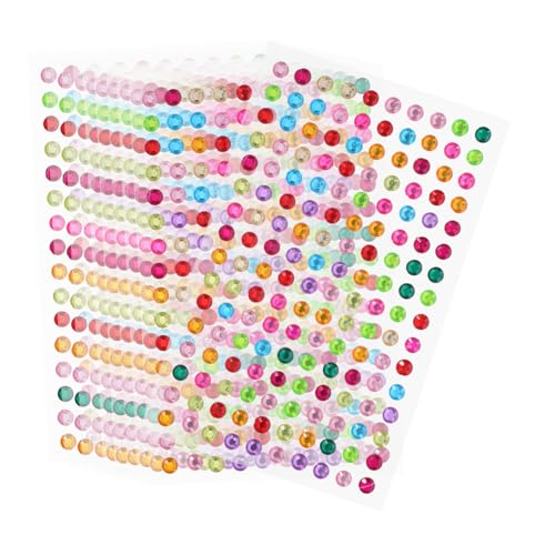 Holibanna 10 Blatt Selbstklebende Strasssteine Acryl Rhinestones Aufkleber für Gesichtsschmuck DIY Schmuckherstellung Basteldekorationen und Karten Verzierung von Holibanna