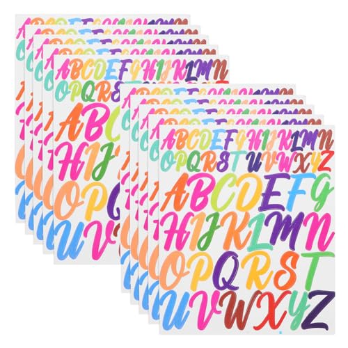 Holibanna 10 Blatt Selbstklebende Vinyl Buchstaben Aufkleber für Straßenadresse und Mülltonnen Bunte Sticker für DIY Projekte und Scrapbooking Wasserfest und Einfach Anzubringen Holibanna 10 Blatt Selbstklebende Vinyl Buchstaben Aufkleber für Straßenadresse und Mülltonnen Bunte Sticker für DIY Projekte und Scrapbooking Wasserfest und Einfach Anzubringen von Holibanna