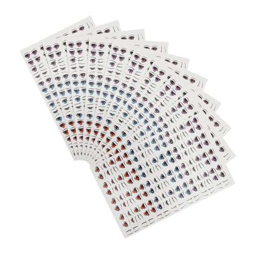 Holibanna 10 Bögen Augenaufkleber Für Kinder: Niedliche Animationsaugenaufkleber Zum Selberbasteln – Wasseraugen-aufkleber, Dekorationen Für Scrapbooking Und Tonpuppen von Holibanna