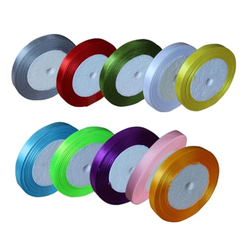 Holibanna 10 Rollen Polyester Geschenkband Breit Bunte Hochzeitsdekoration Schleifenband für Geschenkverpackung Basteln Party Festdeko Glatte Seidig Glänzende Oberfläche Holibanna 10 Rollen Polyester Geschenkband Breit Bunte Hochzeitsdekoration Schleifenband für Geschenkverpackung Basteln Party Festdeko Glatte Seidig Glänzende Oberfläche von Holibanna