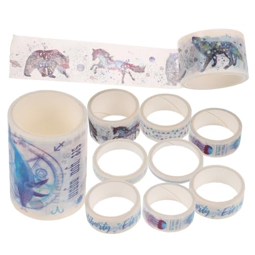 Holibanna 10 Rollen Washi Tape Dekoratives Klebeband für Diy Scrapbooking und Journals Einfach Ablösbar Hinterlässt Rückstände für Kreative Bastelprojekte und Geschenkverpackungen von Holibanna