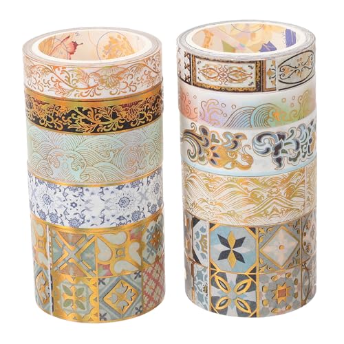 Holibanna 10 Rollen Washi Tape Dekoratives Klebeband für Scrapbooking DIY Bastelarbeiten Handbuch Tagebuch Fotoalbum Aufkleber aus Hochwertigem Washi material Vielseitig für Holibanna 10 Rollen Washi Tape Dekoratives Klebeband für Scrapbooking DIY Bastelarbeiten Handbuch Tagebuch Fotoalbum Aufkleber aus Hochwertigem Washi material Vielseitig für von Holibanna