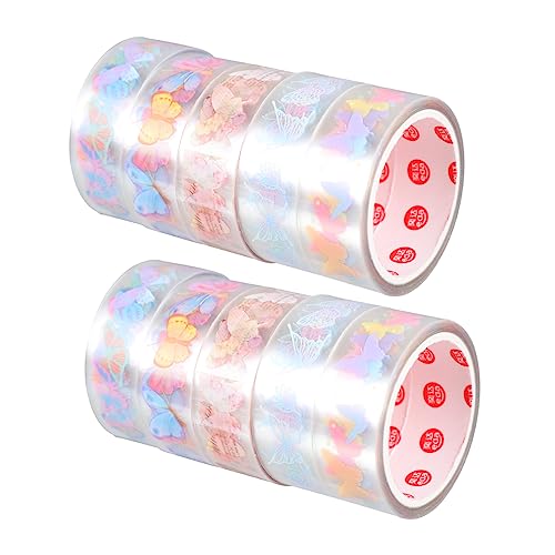 Holibanna 10 Rollen Washi Tape Set Transparentes Pet Klebeband mit Schönen Mustern für Scrapbooking und Diy Projekte für Bastelbedarf und von Holibanna
