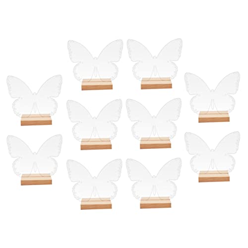 Holibanna 10 Sätze Transparente Tischkarten mit Schmetterlingsform und Holzständer Diy Hochzeits und Partyschilder für und Besondere Anlässe Holibanna 10 Sätze Transparente Tischkarten mit Schmetterlingsform und Holzständer Diy Hochzeits und Partyschilder für und Besondere Anlässe von Holibanna