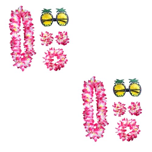 Holibanna 10 Stk Ananas-Brille Partybrille lustige brille hawaiianisches Kostüm faschingskostüm kostüm fasching schnapsgläser Ananas Brille Hawaii-Girlande bilden Requisiten vierteiliges Set von Holibanna