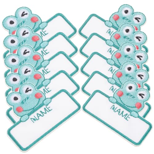Holibanna 10 Stück Aufbügelbare Tier motiv Namensschilder aus Strapazierfähigem Beschreibbare Kleidungsetiketten Selbstklebend und Waschbeständig für Kleidung Taschen Bettwäsche DIY Nähen von Holibanna