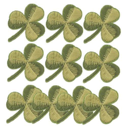 Holibanna 10 Stück Aufnäher mit grüner Blattstickerei klein Kleidung glücklich Stoff Dekorativ Kleeblatt-Flicken zum Aufbügeln st. Patrick's Day-Stickerei-Patch Blumenapplikation Rayon Green Holibanna 10 Stück Aufnäher mit grüner Blattstickerei klein Kleidung glücklich Stoff Dekorativ Kleeblatt-Flicken zum Aufbügeln st. Patrick's Day-Stickerei-Patch Blumenapplikation Rayon Green von Holibanna