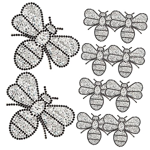 Holibanna 10 Stück Bienenmuster Patches Aufbügelbare Stoffflicken zur Dekoration und Reparatur für Kleidung Hüte Taschen und Schuhe Leicht Kompakt Stickerei von Holibanna