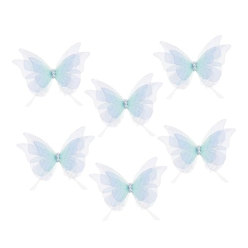Holibanna 10 Stück Diy Schmetterlings Patches Chiffon mit Perlen Kleidung Accessoires für Ohrringe Haarspangen und Kreative Bastelprojekte von Holibanna