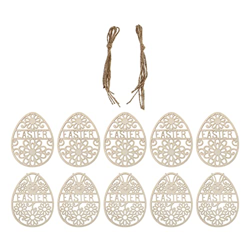 Holibanna 10 Stück Ei-anhänger Cartoon-Dekorationen Hängende Ornamente Festivalanhänger Zuhause Anhänger Khaki Holz Holibanna 10 Stück Ei-anhänger Cartoon-Dekorationen Hängende Ornamente Festivalanhänger Zuhause Anhänger Khaki Holz von Holibanna