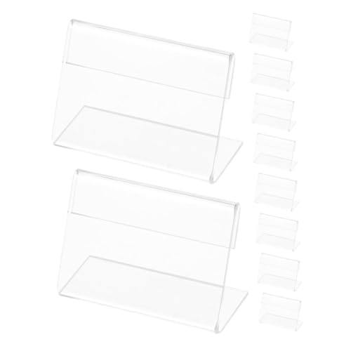Holibanna 10 Stück Förmige Transparente Acryl Tischaufsteller für Namensschilder Praktische und Stabile Schilderhalter für und Countertop Tische von Holibanna