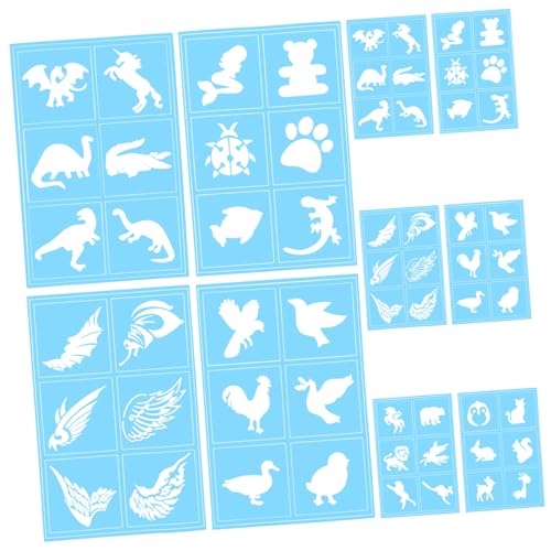 Holibanna 10 Stück Gesicht Tattoo Vorlage Schablone malen Gesichtsbemalungsvorlagen Zeichnungsvorlagen Schminkvorlagen Vorlage für Gesichtsbemalung Make-up-Malvorlagen Papier Blau Holibanna 10 Stück Gesicht Tattoo Vorlage Schablone malen Gesichtsbemalungsvorlagen Zeichnungsvorlagen Schminkvorlagen Vorlage für Gesichtsbemalung Make-up-Malvorlagen Papier Blau von Holibanna