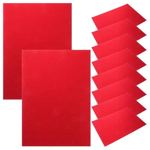 Holibanna 10 Stück Glitzerpapier Karton Für Die Kartenherstellung Glitzerpapier Zum Basteln Papier Zum Basteln Origami-papierstreifen Diy Liefert Glänzendes Origami-papier Papier Rot von Holibanna