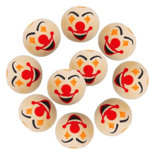 Holibanna 10 Stück Holzperlen mit Clown Gesicht Sichere Kinderperlen für Basteln für Armbänder Halsketten Ohrringe Geburtstagsfeiern und Familienaktivitäten Holibanna 10 Stück Holzperlen mit Clown Gesicht Sichere Kinderperlen für Basteln für Armbänder Halsketten Ohrringe Geburtstagsfeiern und Familienaktivitäten von Holibanna
