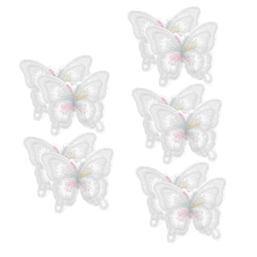 Holibanna 10 Stück Hosenschichten Dekorativ Auf Vorhang Tasche Nähen Brautschmuck DIY Spitze Doppelte Aufnäherschicht Haar Brautapplikation Hochzeitsapplikationen Für Rücken von Holibanna